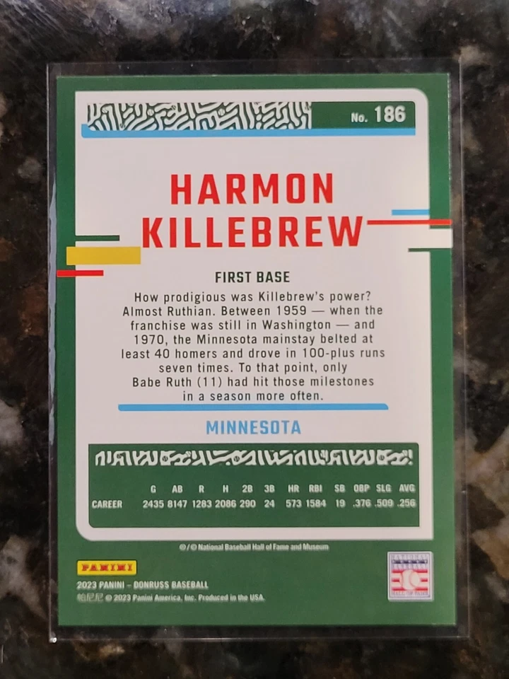 2023 Panini Donruss Lightning Harmon Killebrew Voltage Parallel #18/25 - Image 3 of 4