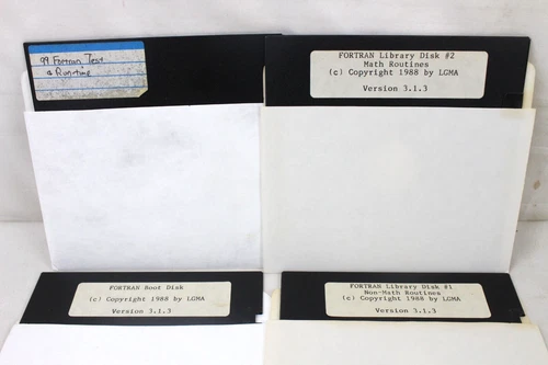 4 Vintage Software Computer Game TI99/4A Disk Lot Fortran Boot Library Run Time