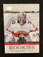 Spencer Knight Exquisite Rookies 043/299 - 2021-22 Black Diamond Hockey (R-SK)