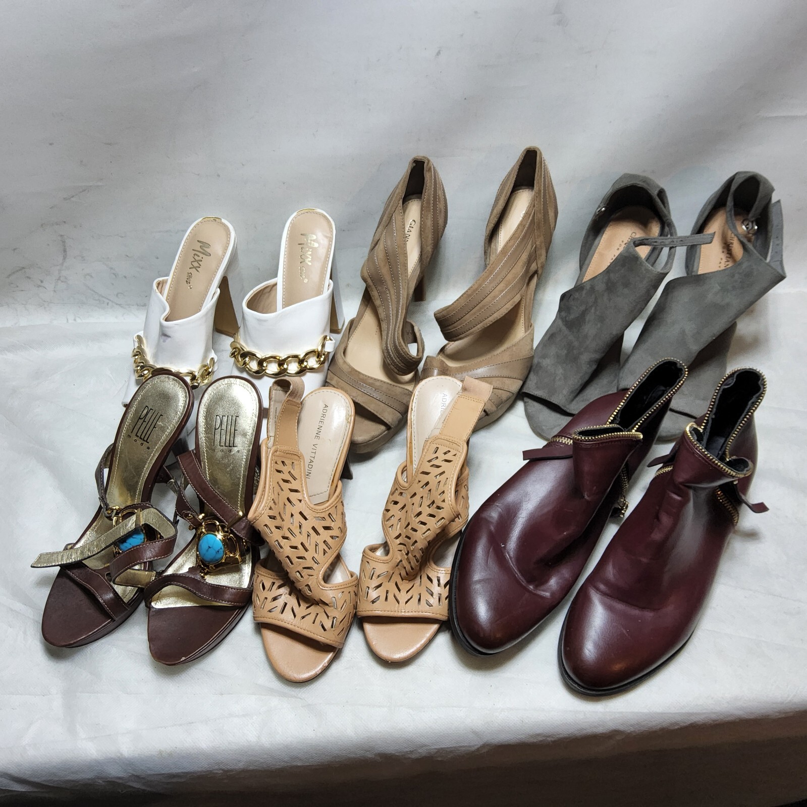 Lot 6 women's heels us 7m 7.5 9w 9.5m various sizes used siriano bini lizzy mixx