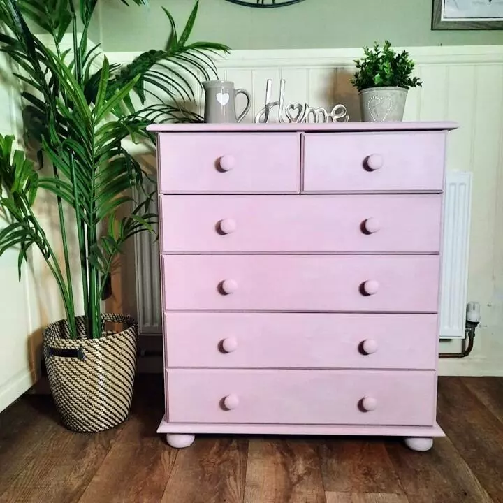 Pink and grey drawers online