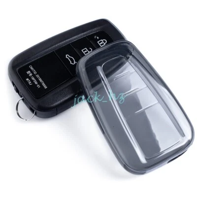 For Toyota Highlander RAV4 Camry Corolla Black Transparent Key Fob Case Cover - Image 1 of 4