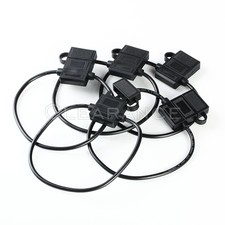 5x 14 GAUGE ATC FUSE HOLDER IN-LINE AWG WIRE COPPER 12V POWER BLADE