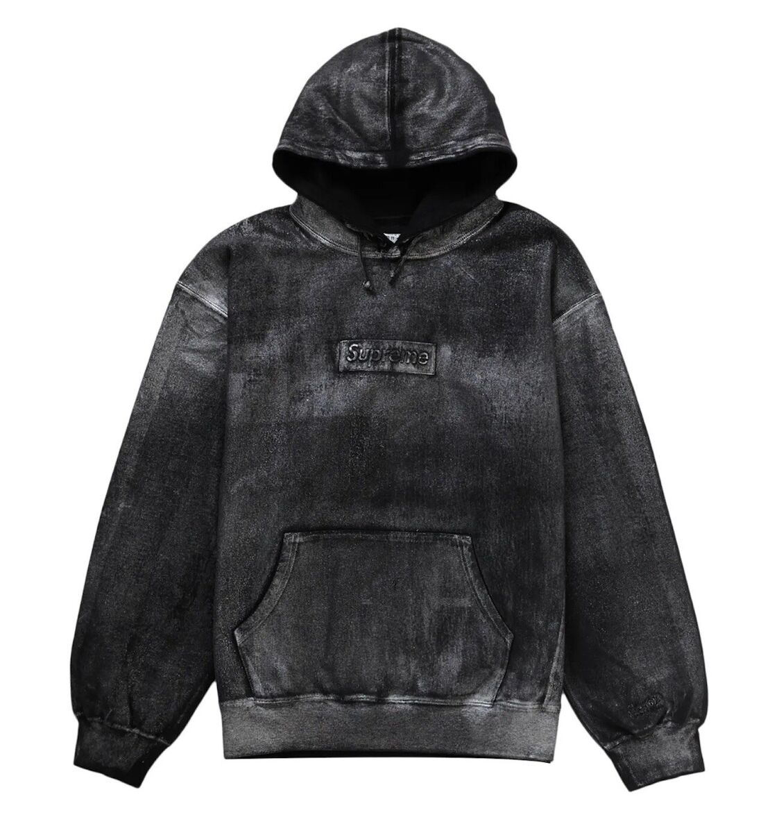 Supreme MM6 Maison Margiela Foil Box Logo Hoodie Black Supreme MM6 Maison Margiela Foil Box Logo Hoodie Black