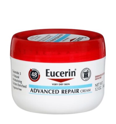 Eucerin Advanced Repair Cream Very Dry Skin 12 oz Fragrance Free (2 Pack)