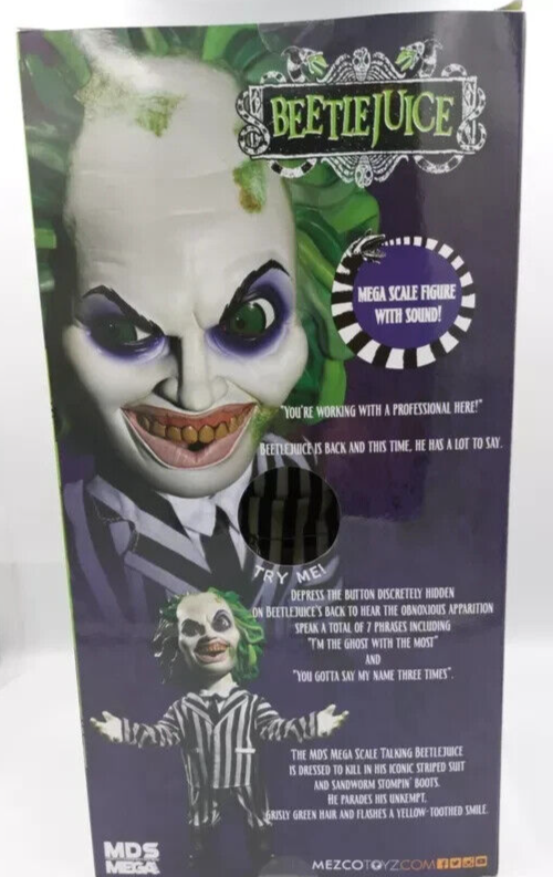 Mezco Designer Series BEETLEJUICE Mega Scale MDS Figure with Sound