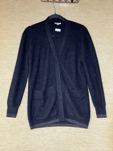 Claudie Pierlot Angora Damen-Cardigan Größe UK 12 schwarz V-Ausschnitt Größe 1