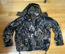Remington Real Tree Camo Size L 42/44 Flannel Jacket Removeable Hood