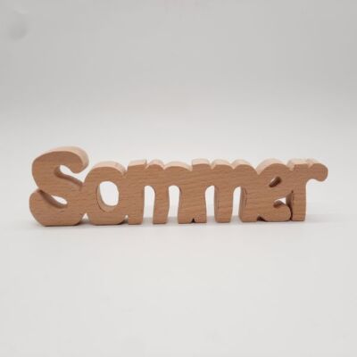 Schriftzug Sommer aus Buchenholz oder Sperrholz individuell gestalten Holzdeko