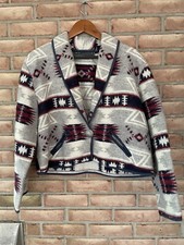 Vintage New Identity Aztec Blazer Jacket Women  s Large South Western Wool Blend