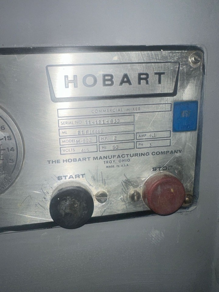 Hobart Mixer 80 qrt,M802,bakery mixer,3 phase,Made In USA,serviced eBay