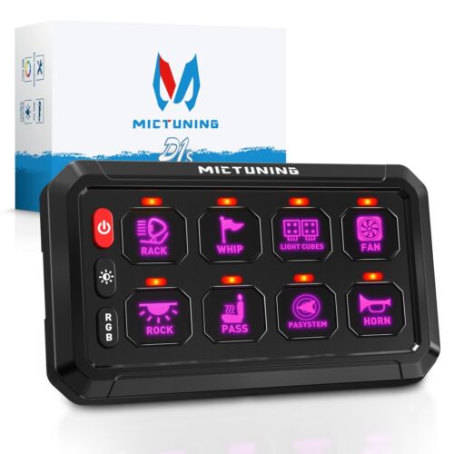MICTUNING Upgrade P1S RGB 8 Gang Switch Panel Light Bar Electronic Relay 12V/24V - Picture 13 of 16