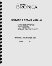 Bronica Film Back 135 for ETRS  SQ Service  Repair Manual Reprint