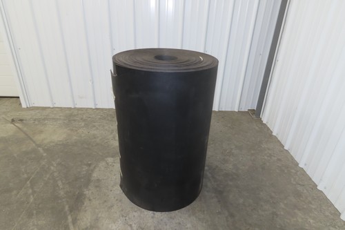 32"W x 178'L Conveyor Belt Foam Backed Soft Top Rubber Cover Black