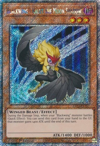 Yugioh! Blackwing - Kalut the Moon Shadow - RA03-EN217 - Platinum Secret Rare -