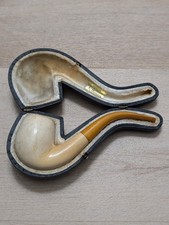 Vintage Pioneer Block Meerschaum Pipe with Case Lee Van Cleef Style