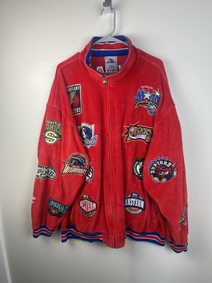 VINTAGE UNIQUE SPORTS NBA Team Velour Jacket Y2K Rapper style Sonics Hornets