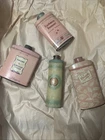 Lot of 4 Talcum Powder Tins Dating Between 40s-70s. Vintage.