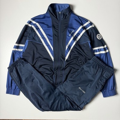 Vintage 90s Champion USA Trainingsanzug | Dunkelblau | Gr. L | Jogginganzug