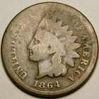 1864L Indian Head Cent Penny Pointed Bust  "Actual Coin Pictured"