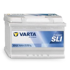 VARTA E12 Autobatterie, 74Ah 12V, Dynamic SLI, 574013068