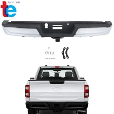 Rear Bumper Assembly Chrome W/ Max Tow For Ford F-150 2021-2023 W/o Sensor Holes