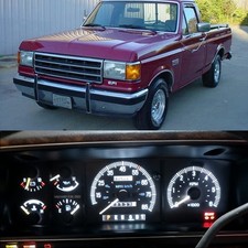 Gauge Cluster Led Lights Dash Kit White For Ford 1987-1991 Bronco F150 Truck