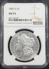 1883-S Morgan Silver Dollar $1 - PCGS AU53 - Ships Free!