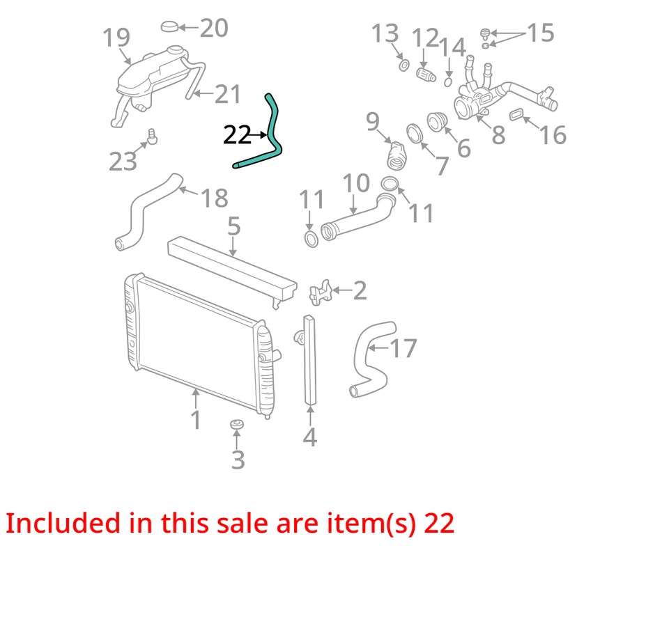 Oldsmobile Pontiac Alero Grand Am 2002-2005 manguera sobretensión de rueda TK OTLT 22628361 NUEVO Foto 2 de 3