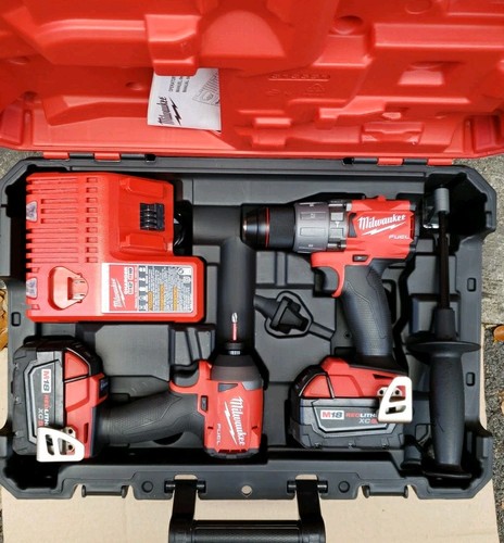 MILWAUKEE 18V CARBURANTE 2997-22 KIT 2 UTENSILI BRUSHLESS - TRAPANO A PERCUSSIONE E TRAPANO A PERCUSSIONE - Foto 1 di 4