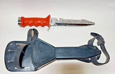 Dacor Stainless Steel 12" Scuba Diving Knife with Plastic ScubaPro Leg Sheath