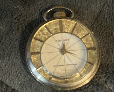 Dorset Vintage Pocket Watch Gold and Silver Tone Swiss Made