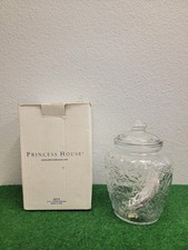 Princess House Fantasia 2 Piece Glass Canister #5213 In Box New