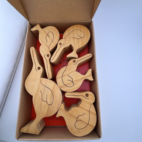 Vintage 1992 Tarata Toys New Zealand Balancing Kiwis Wooden Wood Puzzle - Picture 10 of 11