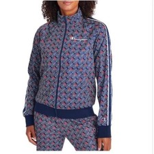 Champion Athleisure Tracksuit Set Navy Monogram Logo Jacket Joggers Streetwear
