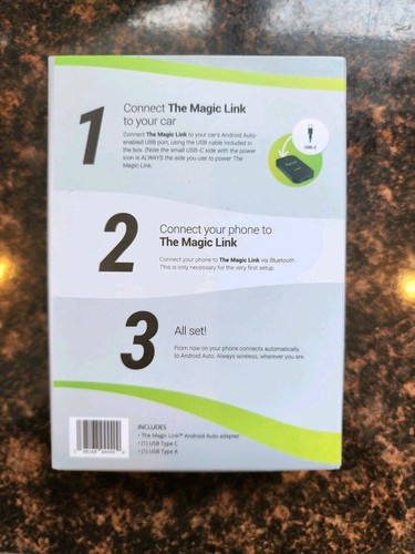 The Magic Link Wireless Apple CarPlay Adapter IPhone or Android Auto Black - Picture 1 of 2