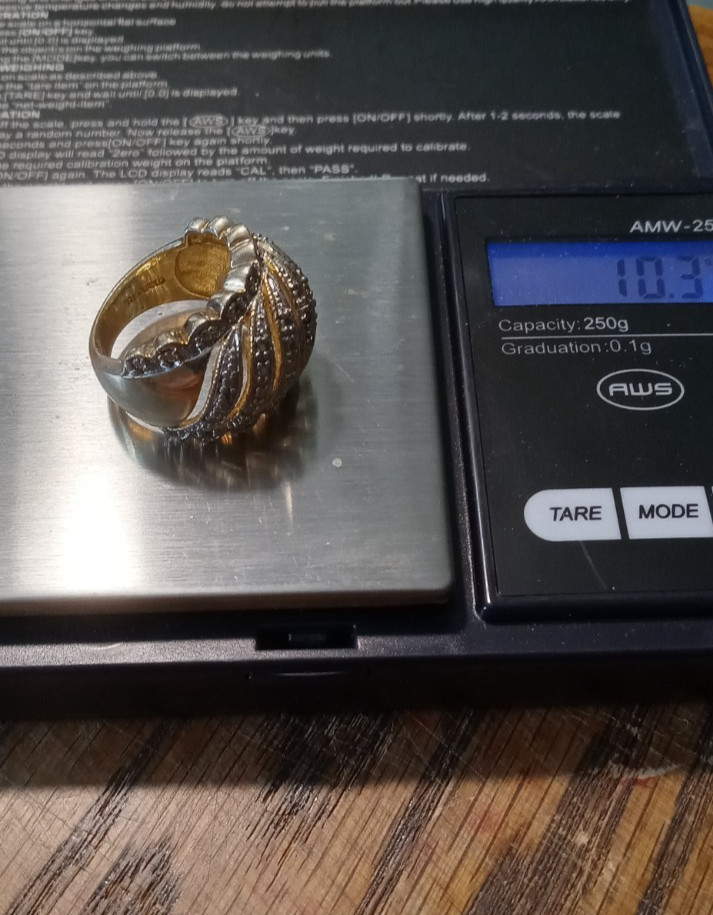 Sterling Silver DESIGNER Dome  Statement Ring Siz… - image 3