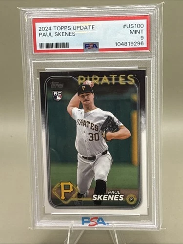 2024 Topps Update Series - Paul Skenes #US100 White Uniform (RC) PSA9