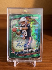 2025 Panini Prizm Kyle Williams Green Scope Auto /75 Rookie Card Patriots