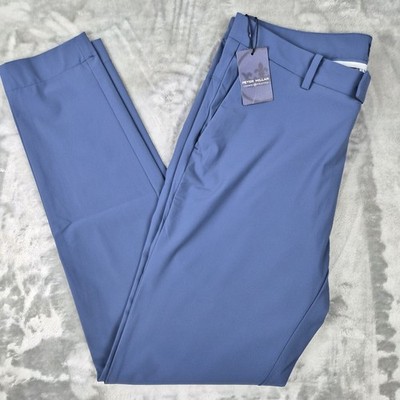 Peter Millar Golf Pants Men 34x32 Blade Performance Ankle Sport Galaxy NWT $185