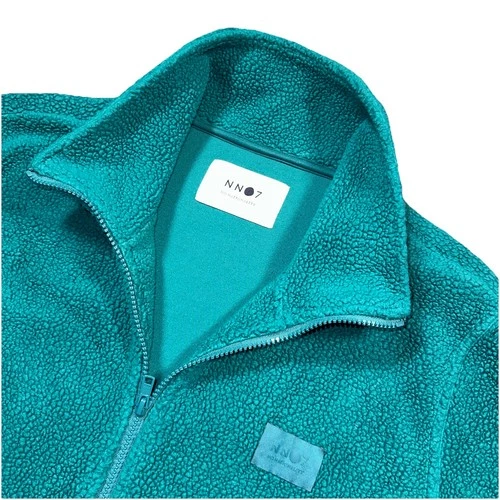 NN07 No Nationality Full Zip Jacket XL Teal Green Fuzzy Sherpa Fleece Polartec - product listing photo