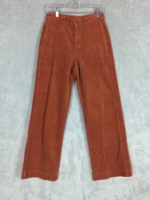 Womens baggy Pants Wide Wale Corduroy Size 4 Rust grunge skater retro boho indie