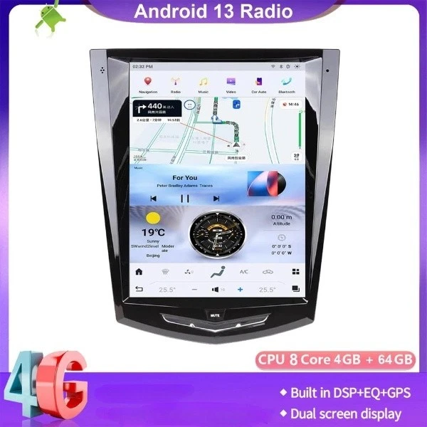 10.4" For Cadillac Escalade ATS 2013-18 Android 13 Tesla Smart Radio Screen GPS - Imagem 2 de 4