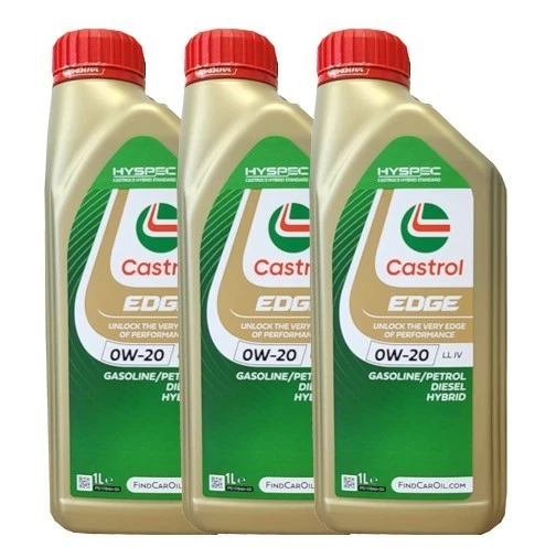 Castrol EDGE 0W-20 LL IV 3x1 Liter VW 50800  VW 50900 C20 Motoröl