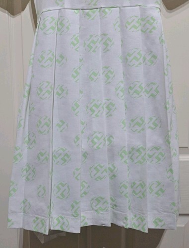 J.Lindeberg Katherine Golf Dress S White Green Logo Print Women's Polo Dress NWT - Picture 18 of 24