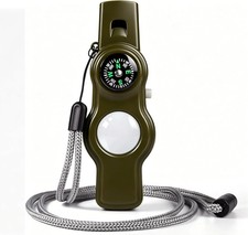 Emergency Survival Safety Whistle, Whistle for Kids with Lanyard, Compass,Thermo