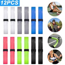 12PCS Racket Grip Tape PU Anti Slip Absorbent Tennis Badminton Bike Fishing Grip