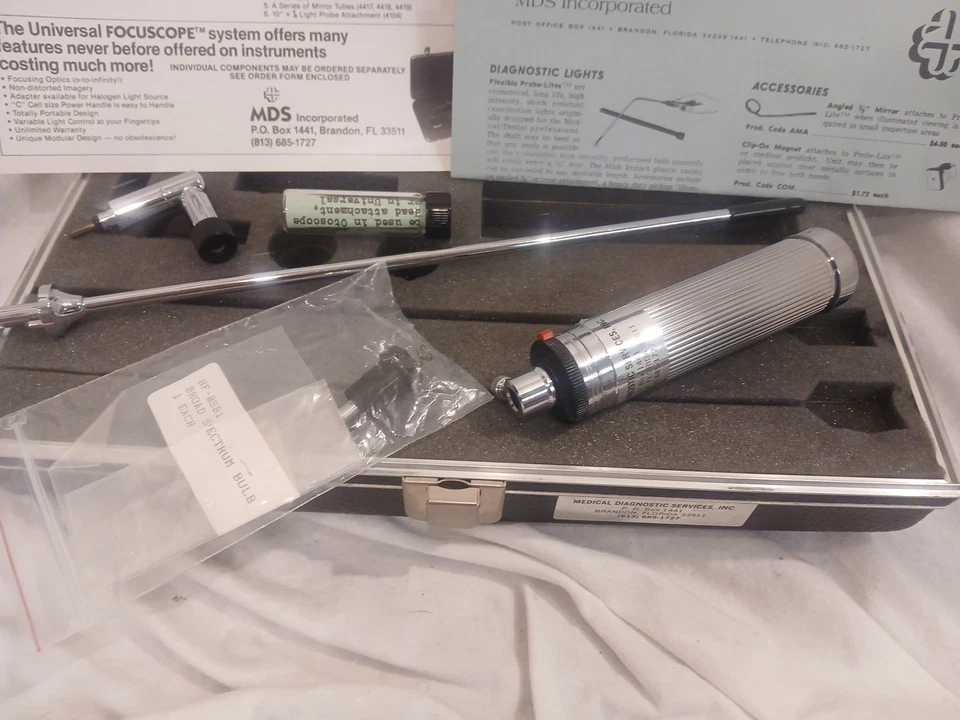 De colección Focuscope Otoscopio Oftalmoscopio Diagnóstico INCOMPLETO Set PARA REPUESTOS Foto 3 de 4