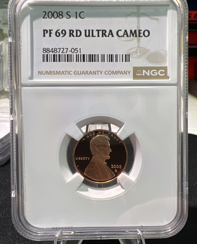 2008 S PF69 ULTRA CAMEO RED NGC LINCOLN MEMORIAL PENNY 1C S MINT CLAD RARE