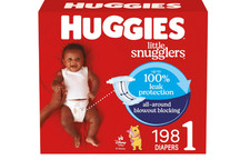 Huggies Little Snugglers Diapers Size 1 198 Count Leak Protection Baby Diapers